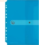 6 x Herlitz Dokumententasche A4 PP zum Abheften transparent blau to go