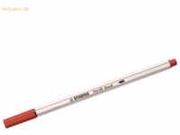10 x Stabilo Premium-Filzstift mit Pinselspitze Pen 68 brush karmin