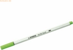 10 x Stabilo Premium-Filzstift mit Pinselspitze Pen 68 brush hellgr&uuml;n
