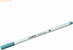 10 x Stabilo Premium-Filzstift mit Pinselspitze Pen 68 brush t&uuml;rkisbla