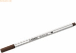 10 x Stabilo Premium-Filzstift mit Pinselspitze Pen 68 brush braun