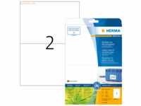 HERMA Etiketten Recyclingpapier A4 210x148mm weiß VE=20 Blatt/40 Stück