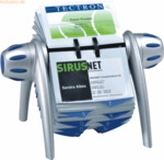 Durable Visitenkartenrollkartei Visifix flip metallic silber