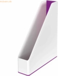 4 x Leitz Stehsammler Wow Duo Colour A4 Polystyren wei&szlig;/violett