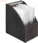 Veloflex Stehsammler F&auml;cherbox A4 PP 23 F&auml;cher schwarz