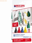 Edding Textilmarker edding 4500 creative 2-3mm 5 Farben