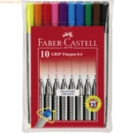 Faber Castell Fineliner Finepen Grip 0,4 mm farbig sortiert 10 St&uuml;ck i