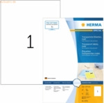 HERMA Etiketten Folie transparent 210x297mm Special A4 LaserCopy VE=80