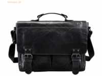 Pride & Soul Umhängetasche Baggie Bag XL 420x320x100mm Leder schwarz