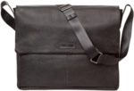 Pride & Soul Umh&auml;ngetasche Leder Urban - 30 x 42 x 8 cm schwarz.