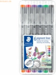 Staedtler Pigment liner 0,5mm farbig sortiert VE=6 St&uuml;ck