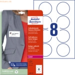 Avery Zweckform Namens-Etiketten 65mm 20 Bogen/160 Etiketten wei&szlig;