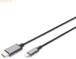 Assmann DIGITUS USB-C - HDMI Adapter, 1,8 m 4K/30Hz, schwarz, 1,8 m