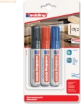 6 x Edding Permanentmarker edding 500 schwarz/rot/blau VE=3 St&uuml;ck Blis