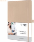 Sigel Notizbuch Conceptum A4 97 Blatt Softcover kariert 80g beige
