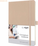 Sigel Notizbuch Conceptum A5 97 Blatt Softcover kariert 80g beige