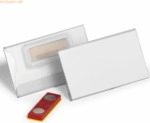 Durable Namensschild Magnet Kunststoff transparent 75x40mm VE=25 St&uuml;ck
