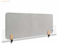 Legamaster Akustik-Tischtrennwand Elements Textil 60x160cm grau mit Ti