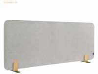 Legamaster Akustik-Tischtrennwand Elements Textil 60x160cm grau mit Ha