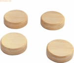 Sigel Holz-Magnet rund Pinienholz Neodymm 33x9mm VE=4 St&uuml;ck