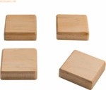 Sigel Holz-Magnet quadratisch Pinienholz Neodym 33x33x9mm VE=4 St&uuml;ck