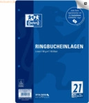 5 x Oxford Ringbucheinlagen A4 90g/qm 50 Blatt Lineatur 21 Scribzee ko