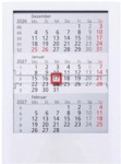 G&uuml;ss 3-Monatstischkalender 13x16cm Kalendarium 2027