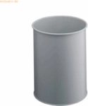 Durable Papierkorb Metall rund 15l grau