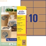 Avery Zweckform Etiketten A4 105x57mm 25 Bogen/250 Etiketten naturbrau