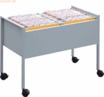 Durable H&auml;ngemappenwagen Economy 100 Duo metallic silber
