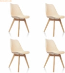 HJH Besucherstuhl Scandi 661012 4 St&uuml;ck