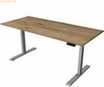 Kerkmann Steh-/Sitztisch Move 2 elektrisch Fu&szlig; silber 180x80x63-127cm