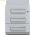 Bisley Rollcontainer Note Griff 3 Sch&uuml;be lichtgrau
