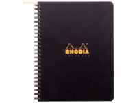 Rhodia Notizbuch A5+ 80 Blatt Wire-O-Bindung 90g kariert schwarz
