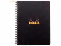 Rhodia Notizbuch A5+ 80 Blatt Wire-O-Bindung 90g liniert mit Rand schw