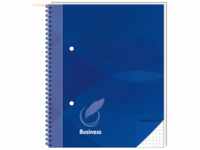 4 x RNK Spiral-Notizbuch Business A5 blau kariert 96 Blatt