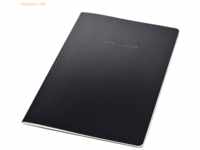5 x Sigel Notizheft Conceptum A4 64 Seiten Softcover liniert 80g black