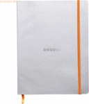 Rhodia Notizbuch Flex 19x25cm liniert 90g/qm 80 Blatt silber