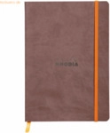 Rhodia Notizbuch Flex A5 liniert 90g/qm 80 Blatt schokolade
