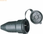 10 x Brennenstuhl Schutzkontakt-Gummikupplung 230V/16A IP44 schwarz,