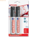6 x edding Permanentmarker edding 800 4-12mm schwarz VE=2 St&uuml;ck