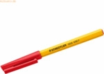 10 x Staedtler Kugelschreiber stick Kappenmodell F rot
