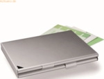 Durable Visitenkartenspender Business Card Box duo f&uuml;r 20 Karten metal