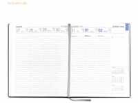 Güss Buchkalender Manager-Timer 21x26cm 1 Woche/2 Seiten schwarz 2024