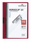 Durable Klemmmappe Duraclip Original 30 bis 30 Blatt A4 dunkelrot