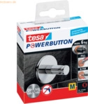 4 x Tesa Klebehaken Powerbutton Universal M Tragf&auml;higkeit 6kg rund chr