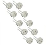 LEDmaxx 10x 990053 GU5,3/G4/G6,35 Fassung Keramik LED Halogen mit Kabel