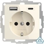 2USB Schutzkontakt-Steckdose inCharge Pro 55 USB A/C 55x55mm 32mm Einbautiefe