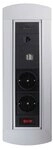 LEDmaxx ALUMS1 Einbau-Tischsteckdosenleiste 2x Schutzkontaktsteckdosen, 2x USB,...
