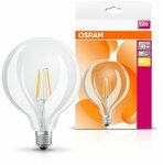 Osram GmbH Osram LED Filament Leuchtmittel Globe G125 4W = 40W E27 klar 470lm